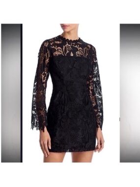 Bloomingdale’s, Aqua Ido Long Sleeve Lace Mini Dress, Medium